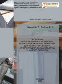 Проблемы правового регулирования, имеющие ключевое значение для развития сектора микропредпринимательства и малого бизнеса